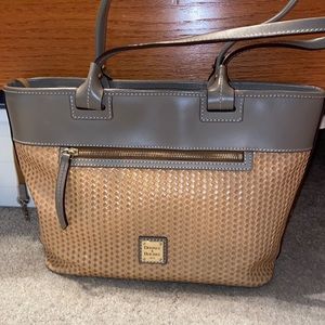 Dooney & Bourke Beacon Leather Woven Zip Top Tote